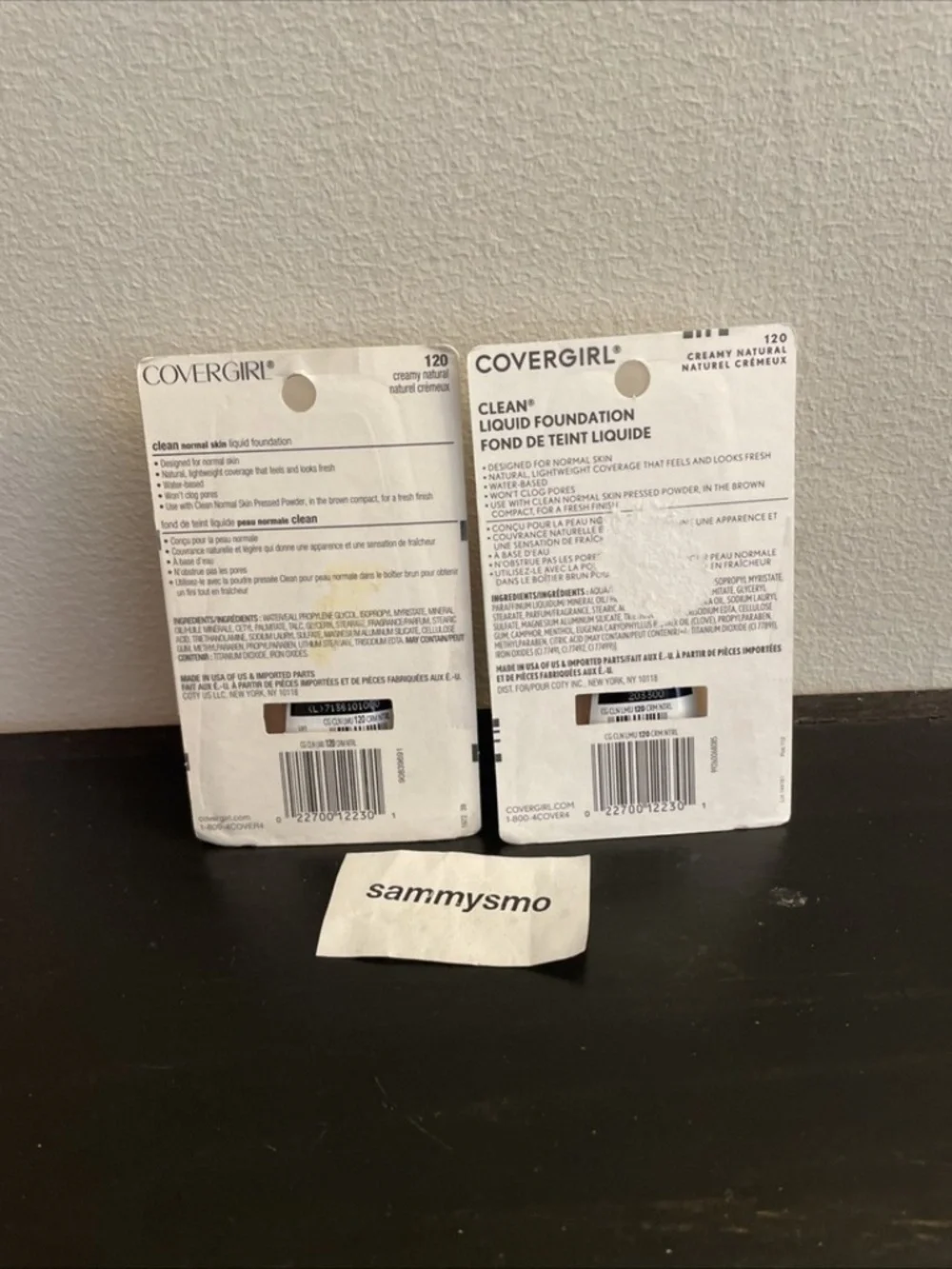 Covergirl Clean Liquid Foundation 120 Creamy Natural x2